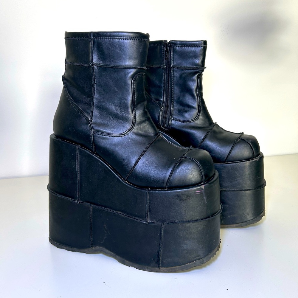 DEMONIA "Stack-201" Boots | Rave Boots | Platform Boots | Stomper